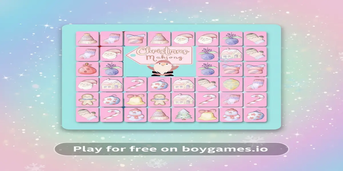 Gameplay screenshot of Christmas Mahjong