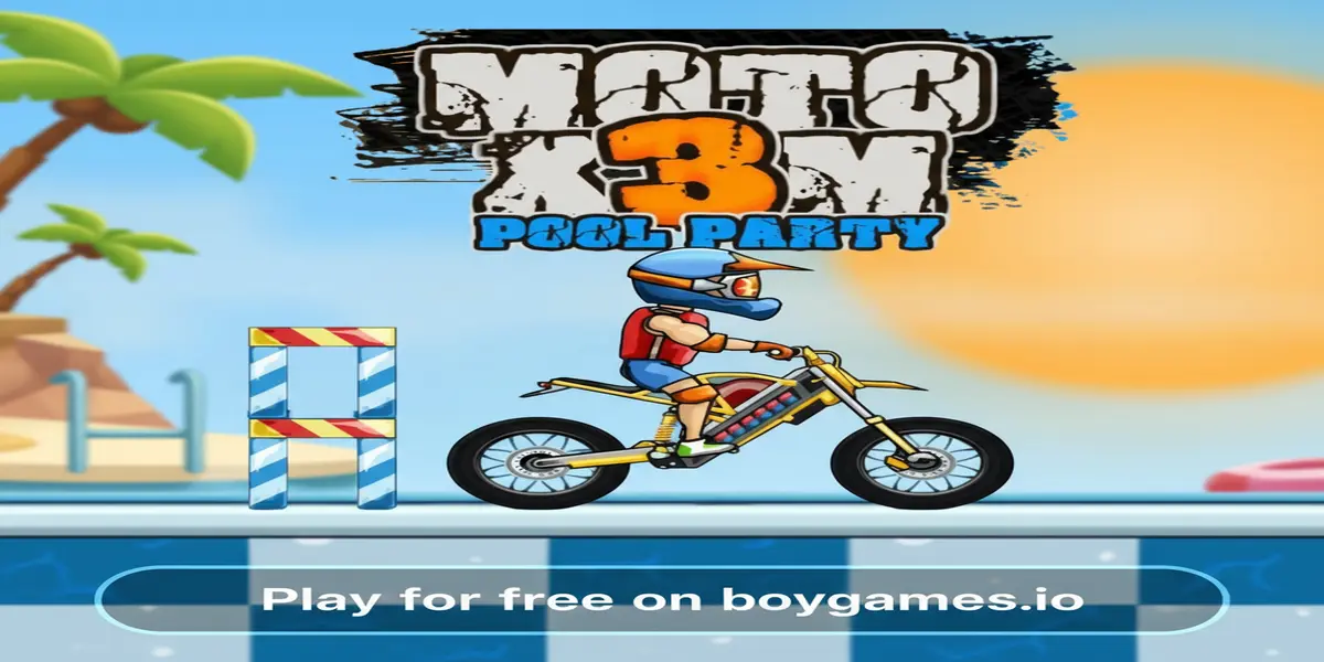 Gameplay screenshot of Moto X3M Pool Party